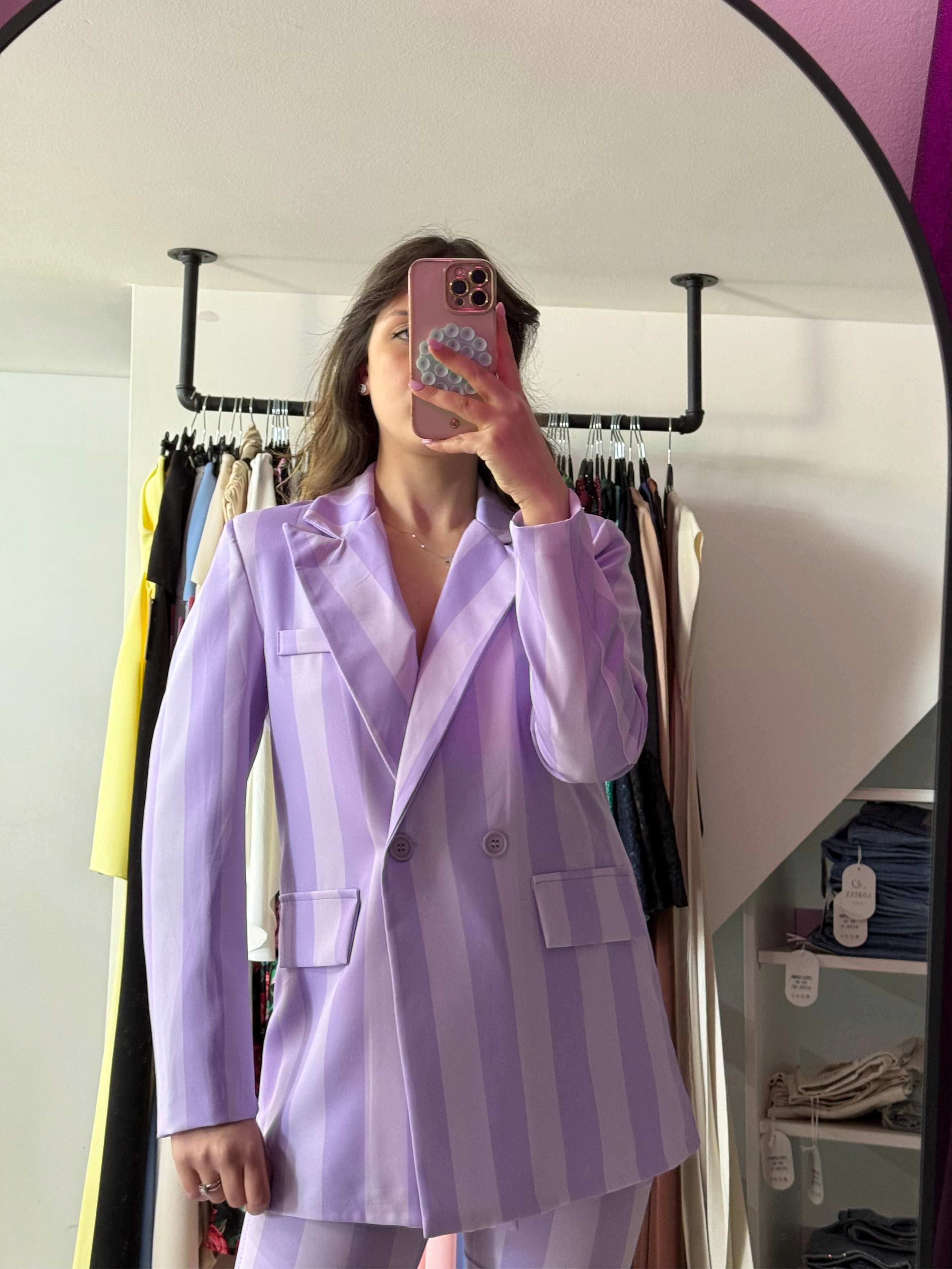 2412/3212 Tailleur Lilla con righe