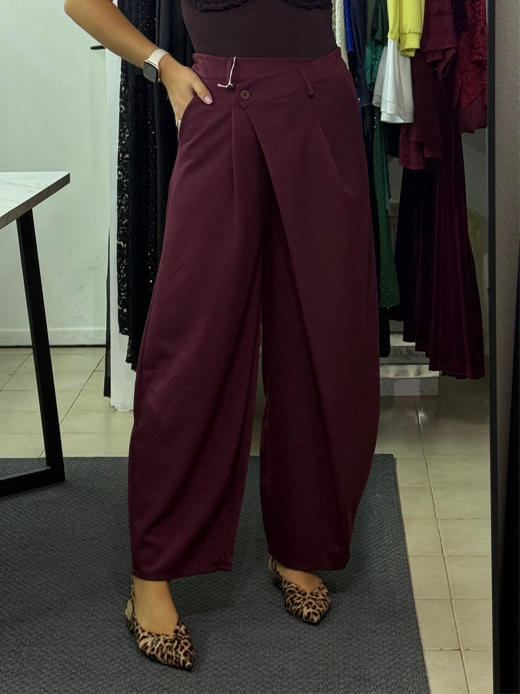 18200 Pantalone Baggy asimmetrico