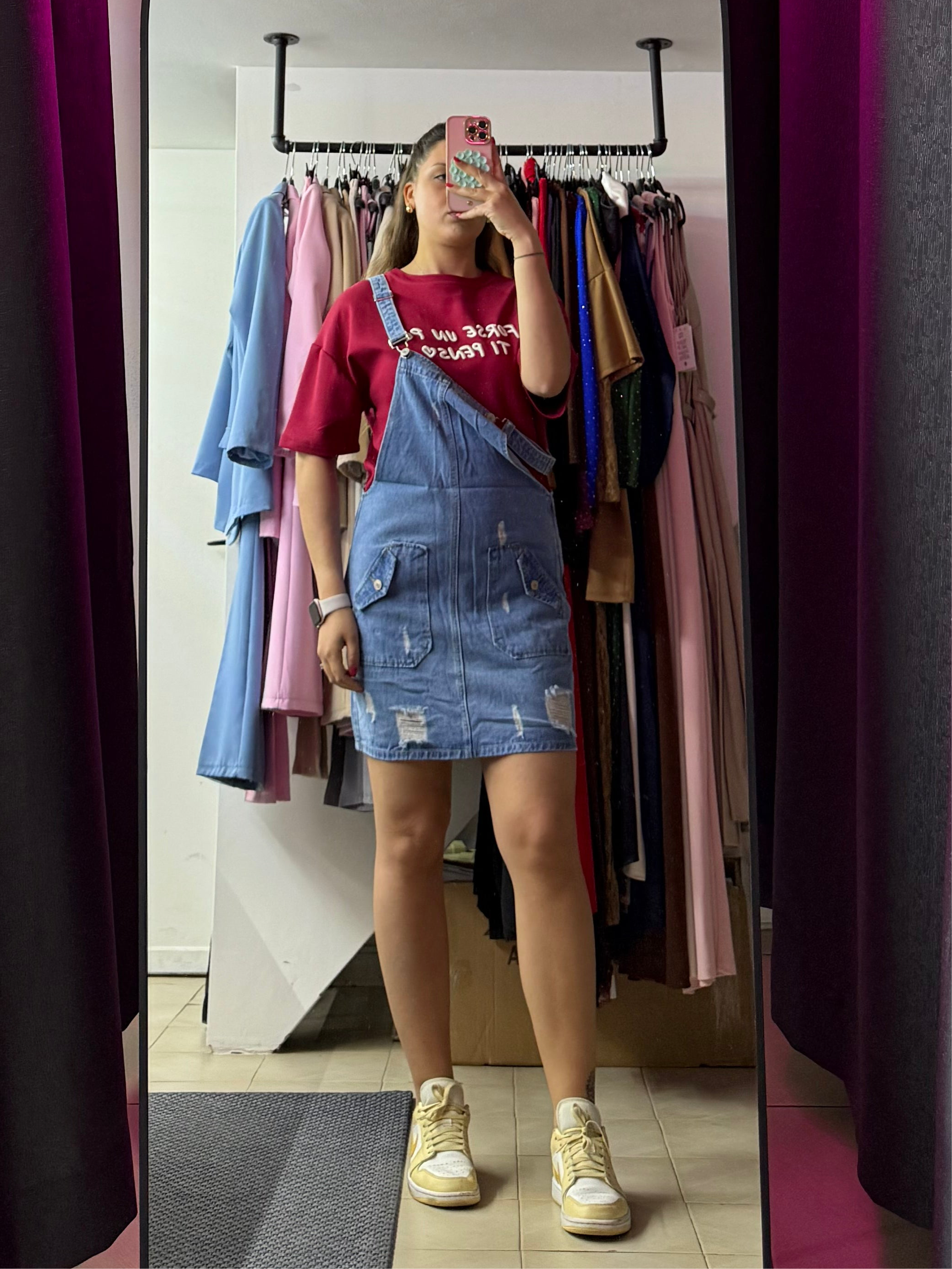E1565 Salopette Giulia denim