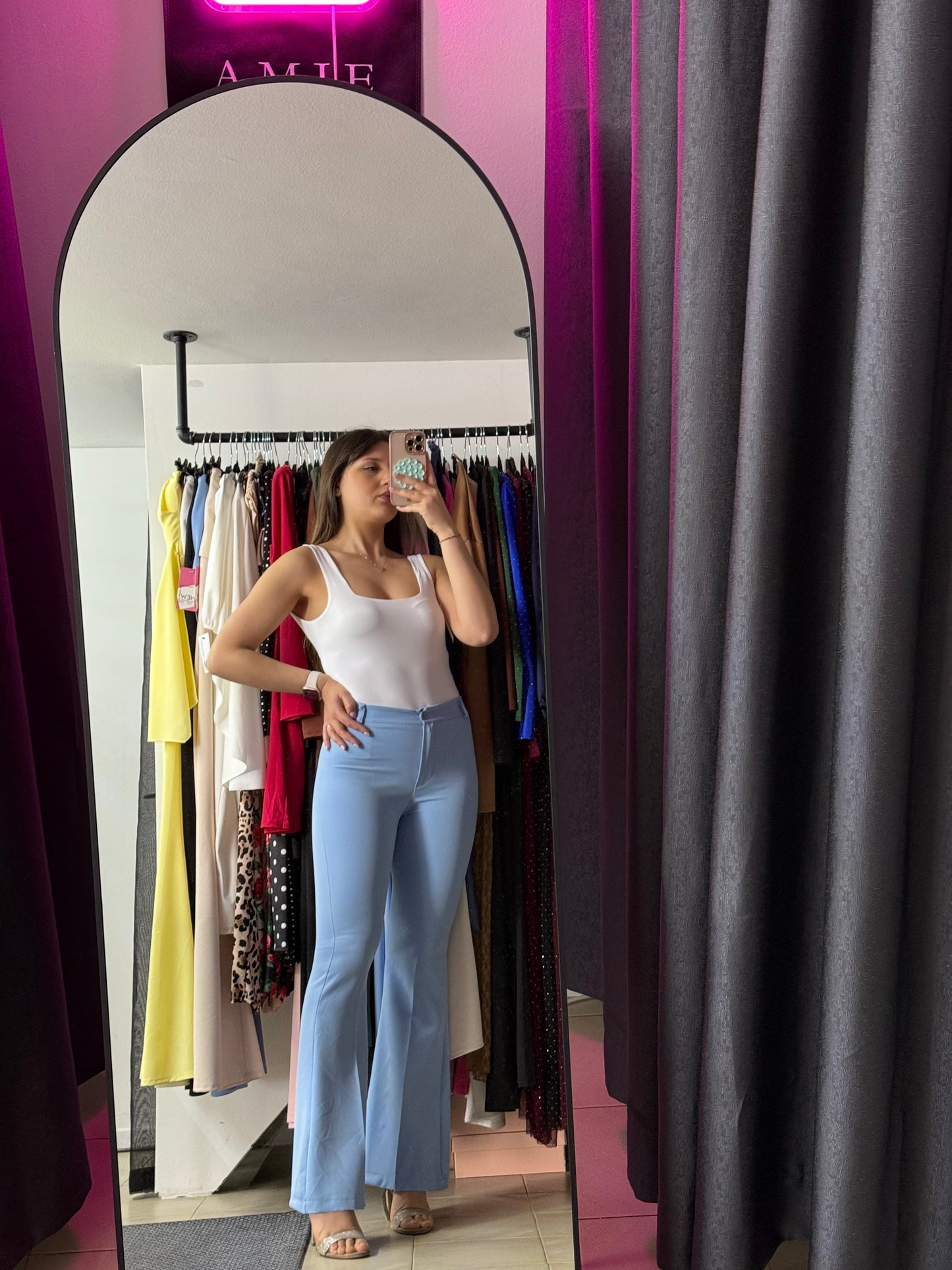 17761 Pantalone zampa basic