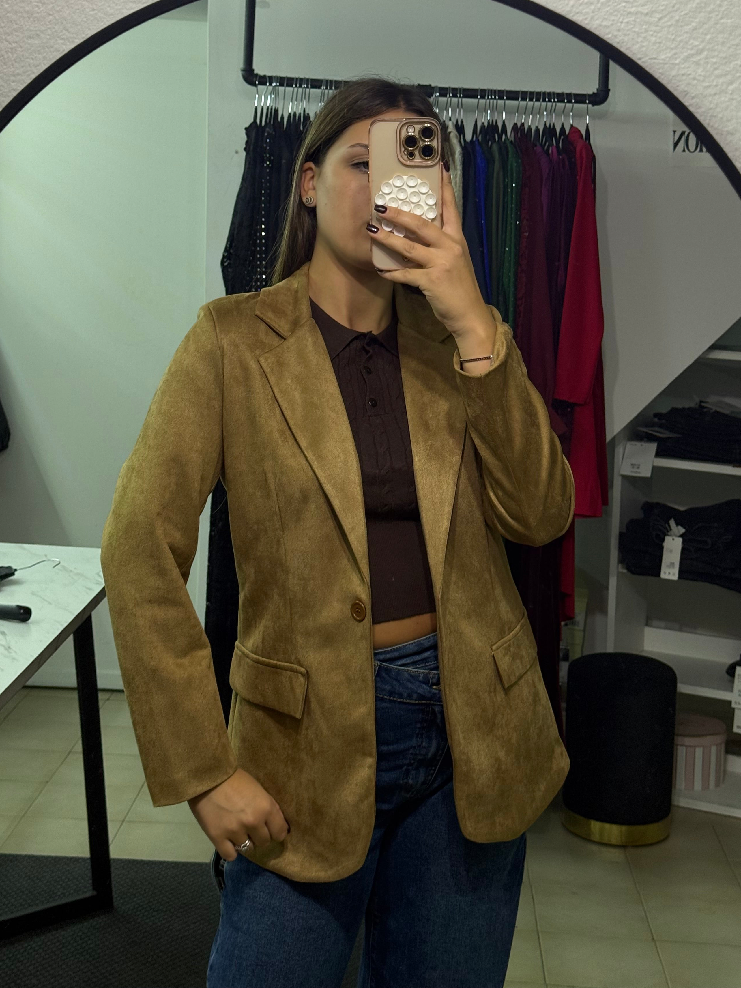 Blazer scamosciato