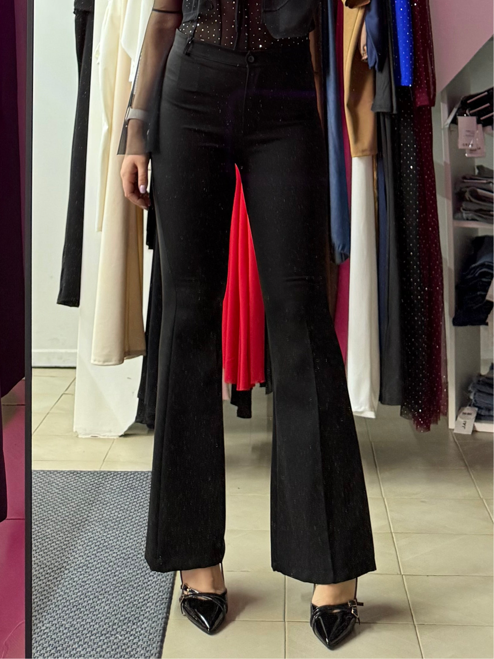 17761 Pantalone zampa basic