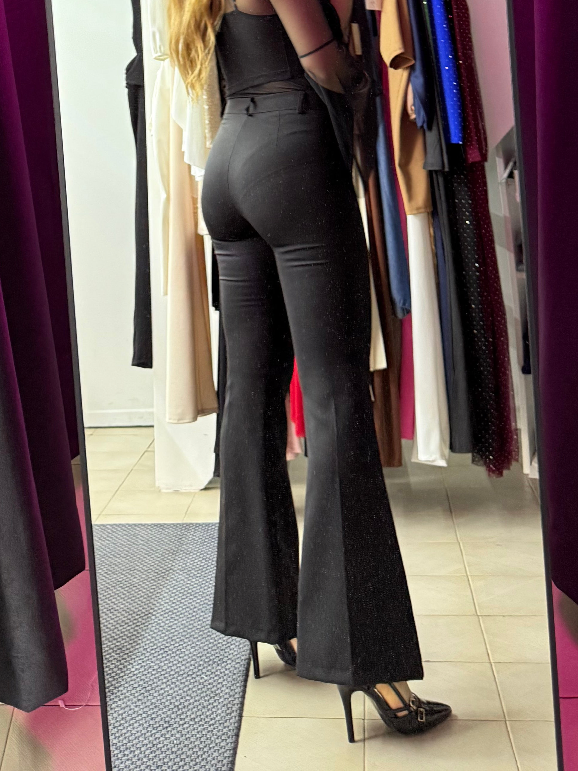 17761 Pantalone zampa basic