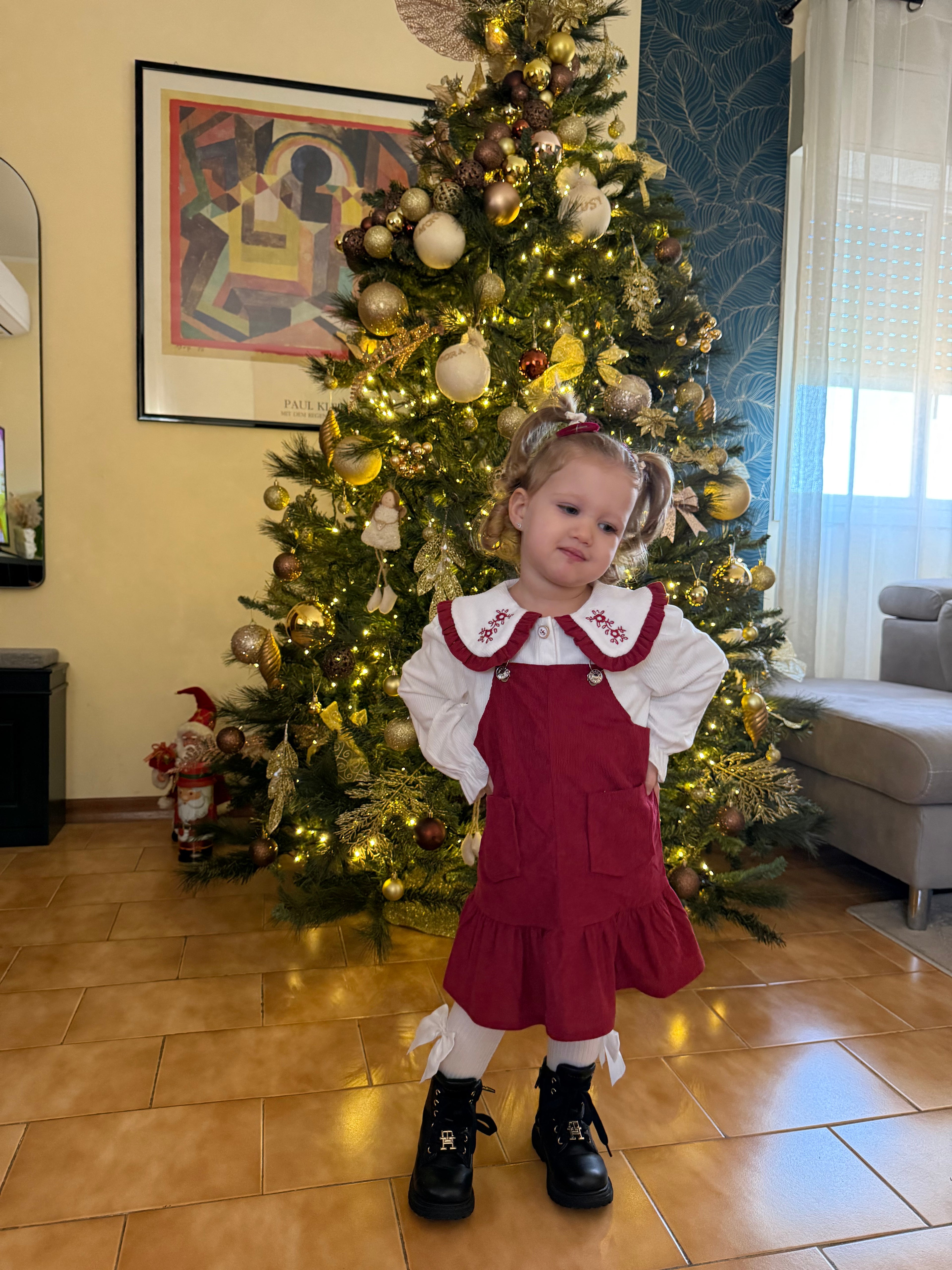 Salopette  Bordeaux bimba