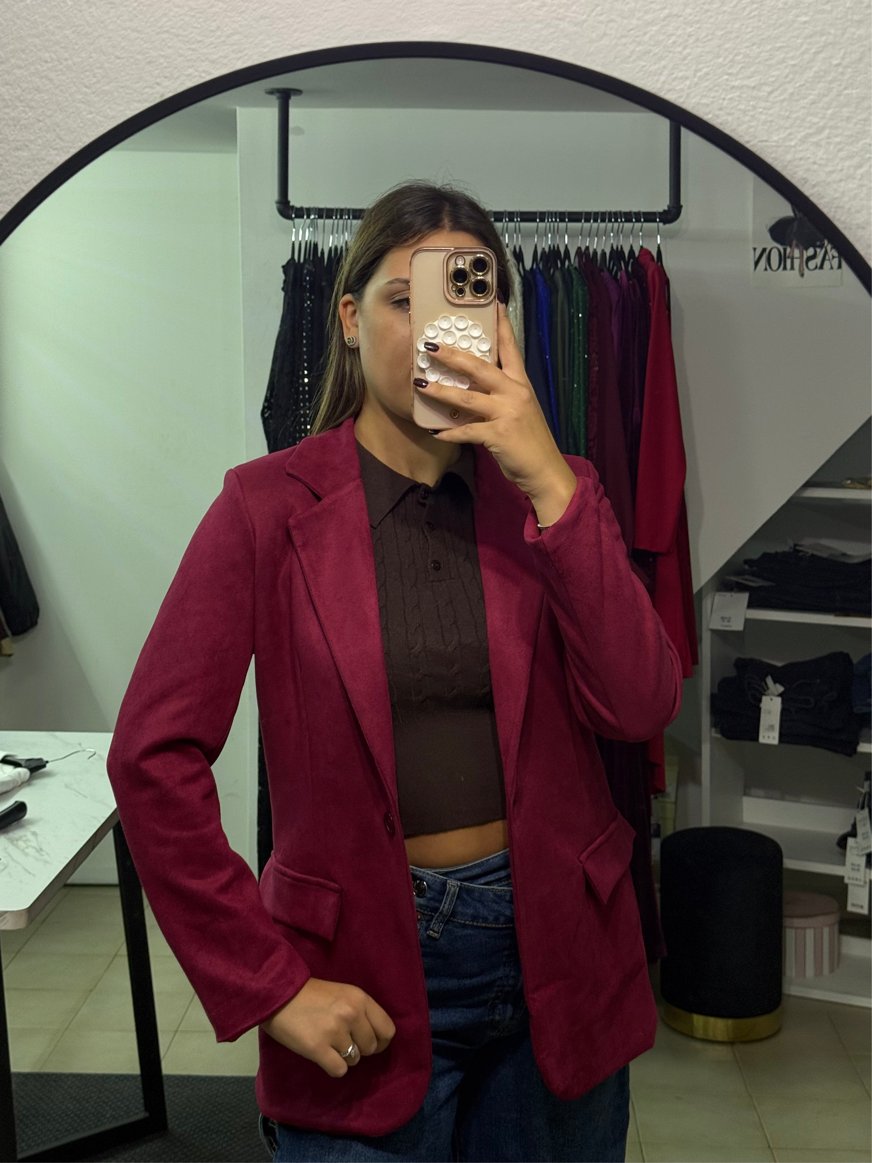 Blazer scamosciato