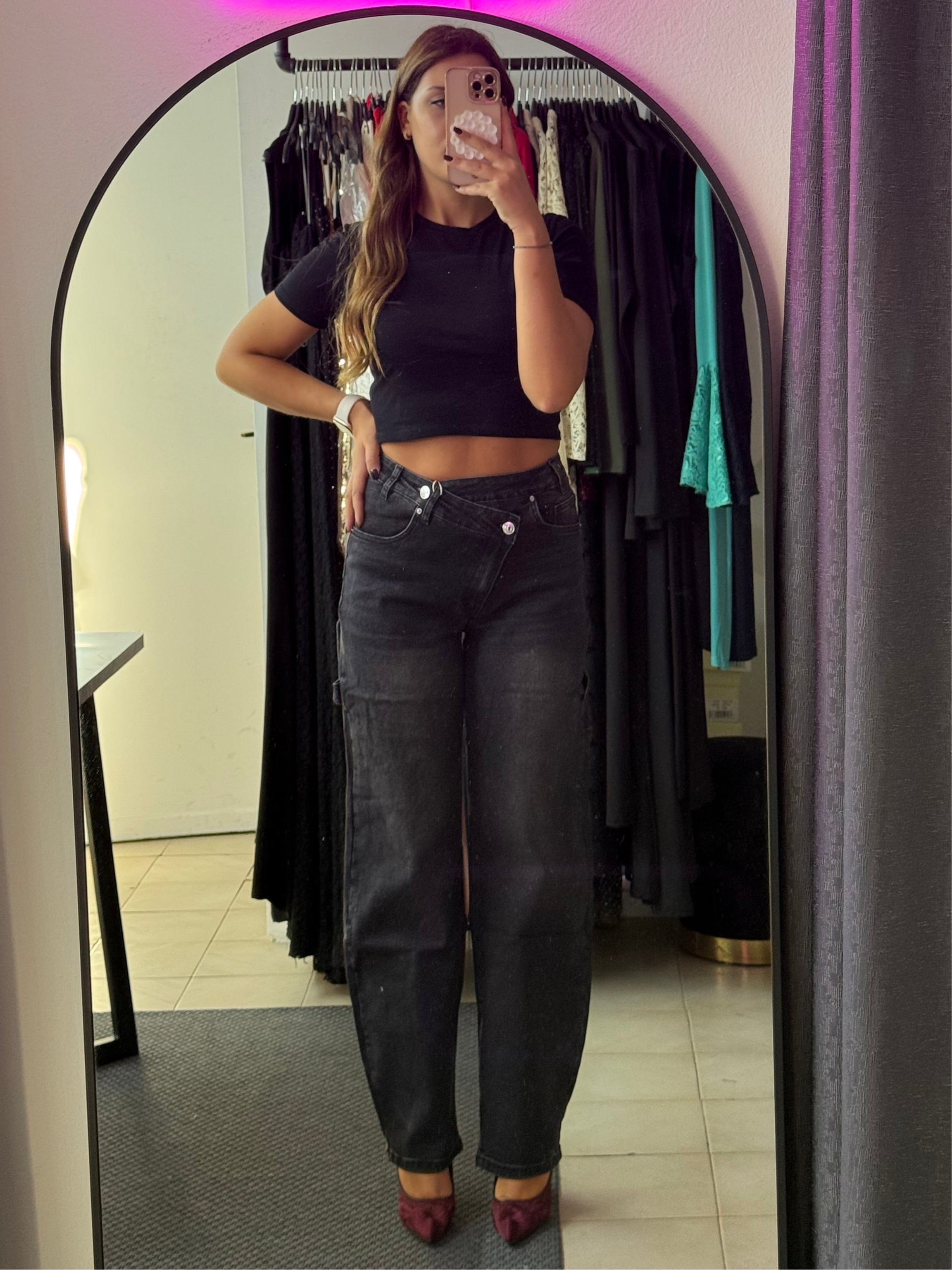 Jeans asimmetrico Black