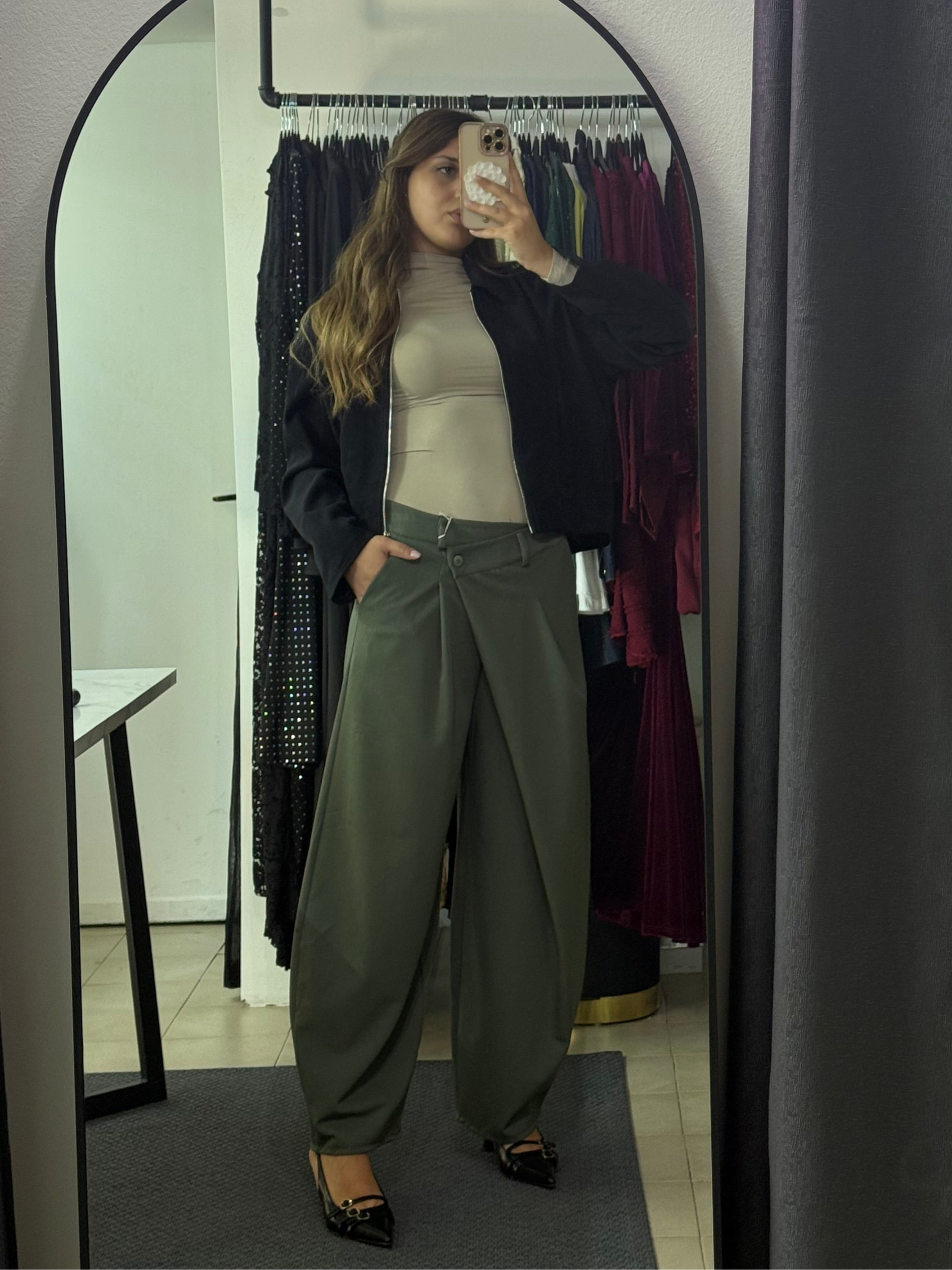 18200 Pantalone Baggy asimmetrico