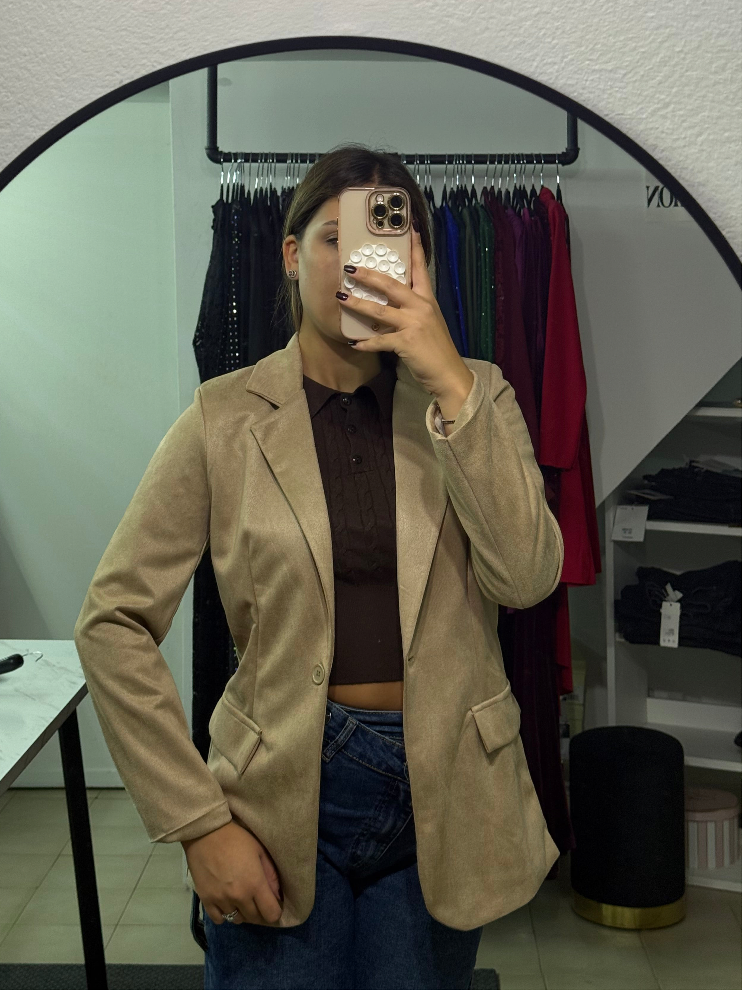 Blazer scamosciato