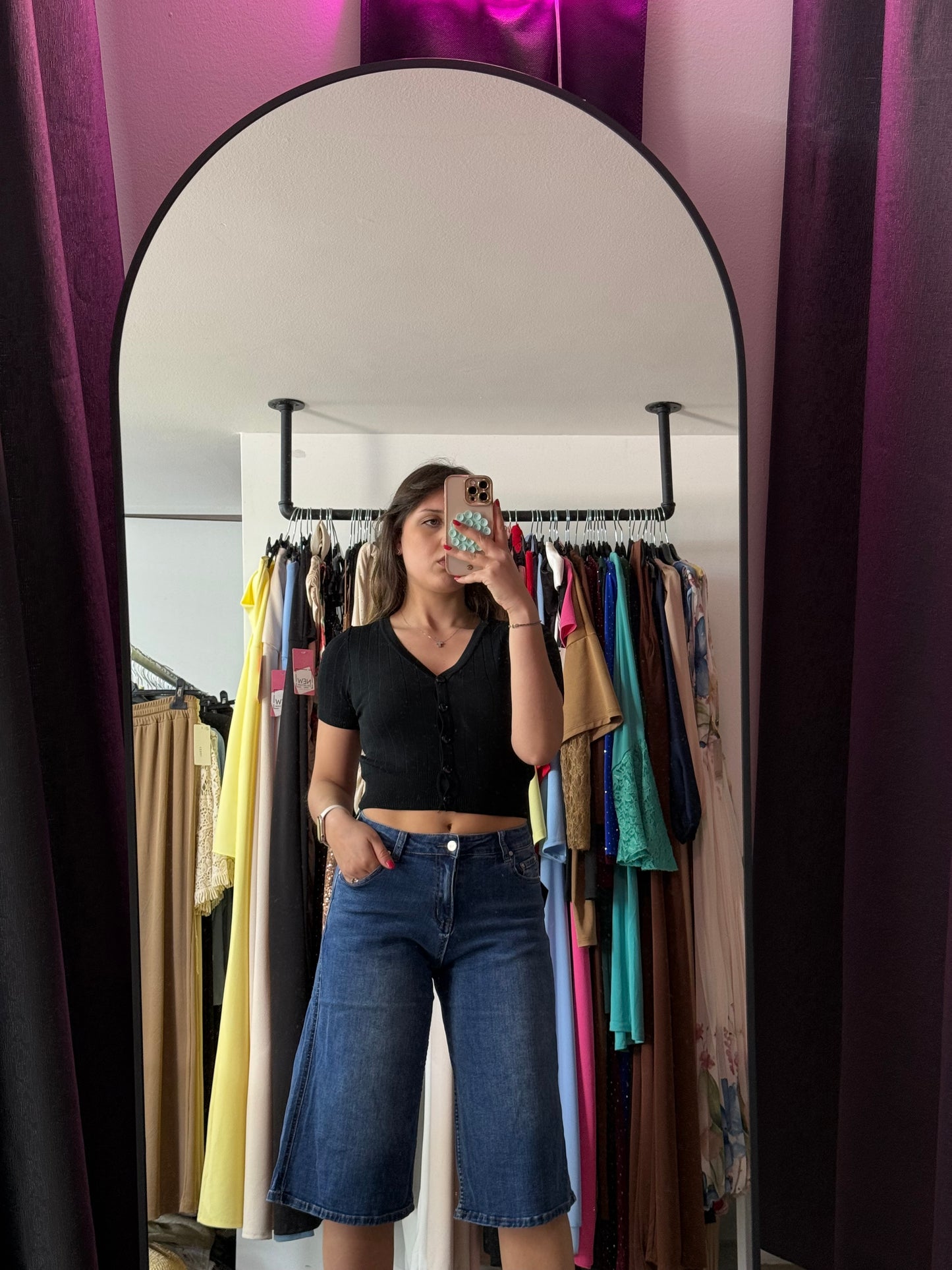 H8025 Bermuda jeans levis elastico