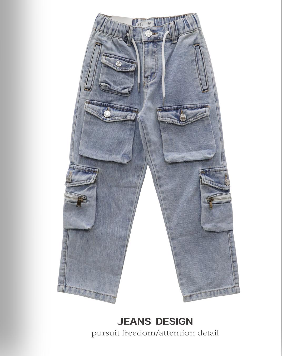 N6761 Cargo denim bimba