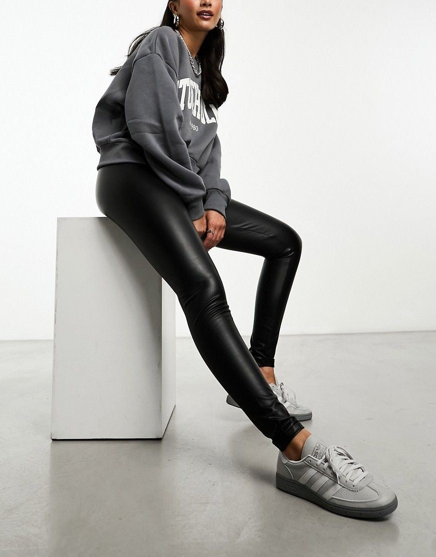 F26320 Leggings Ecopelle felpati