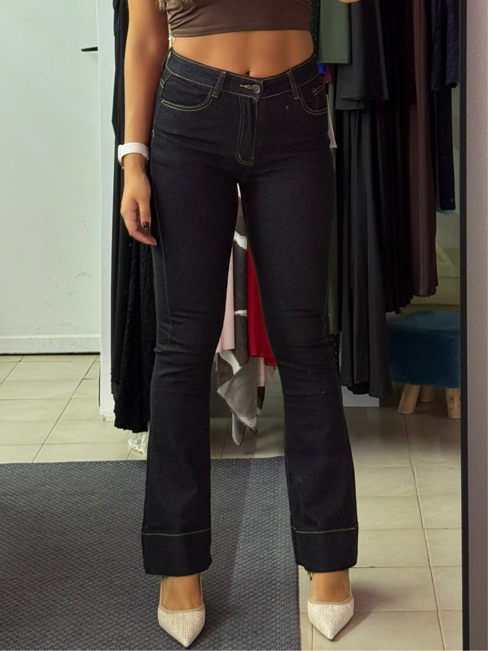 FX-9103 Jeans Zampa scuro