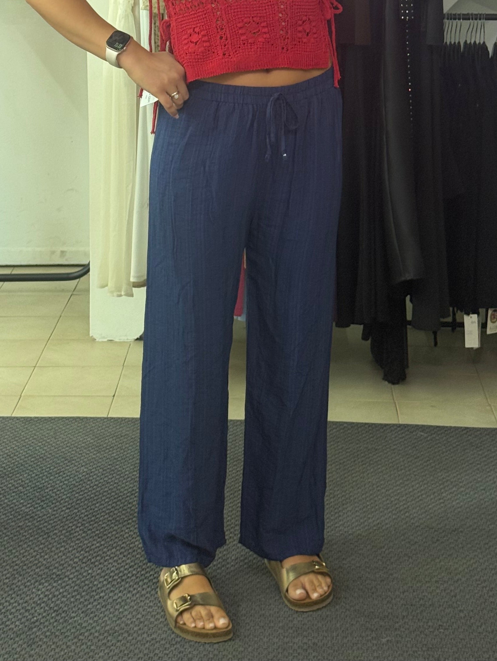 2501 Pantalone misto lino