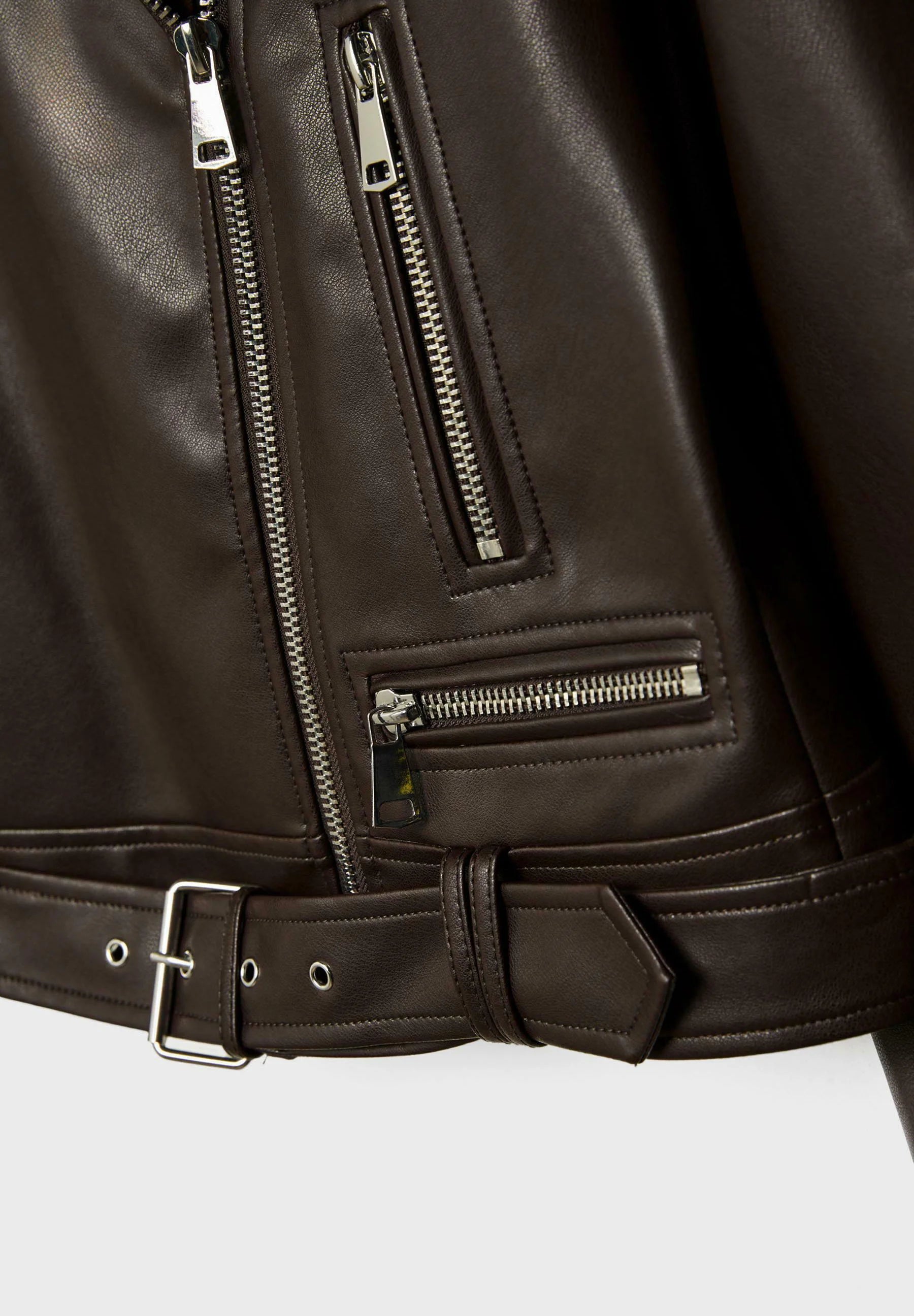 Giubbino Biker in similpelle