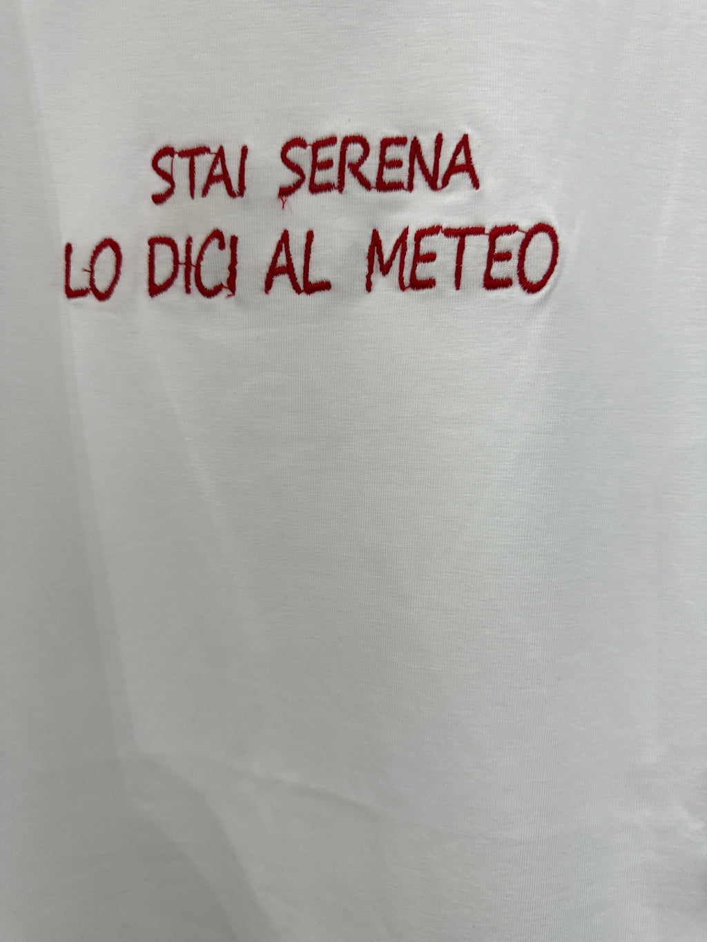 T-shirt “stai serena lo dici al meteo”