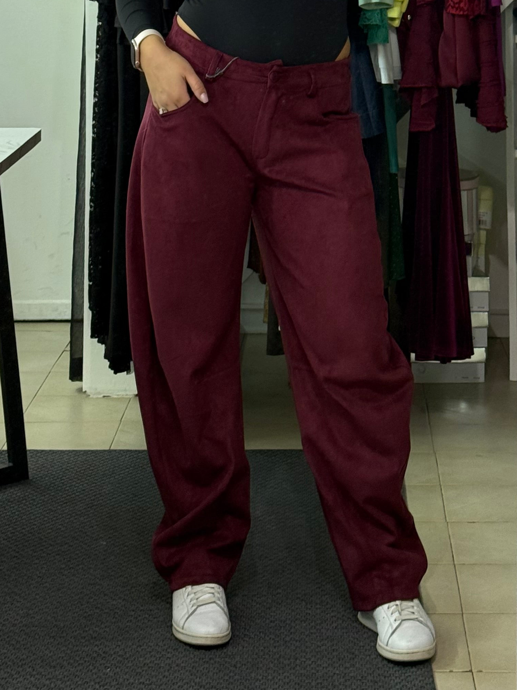 MY19521 Pantalone Baggy scamosciato