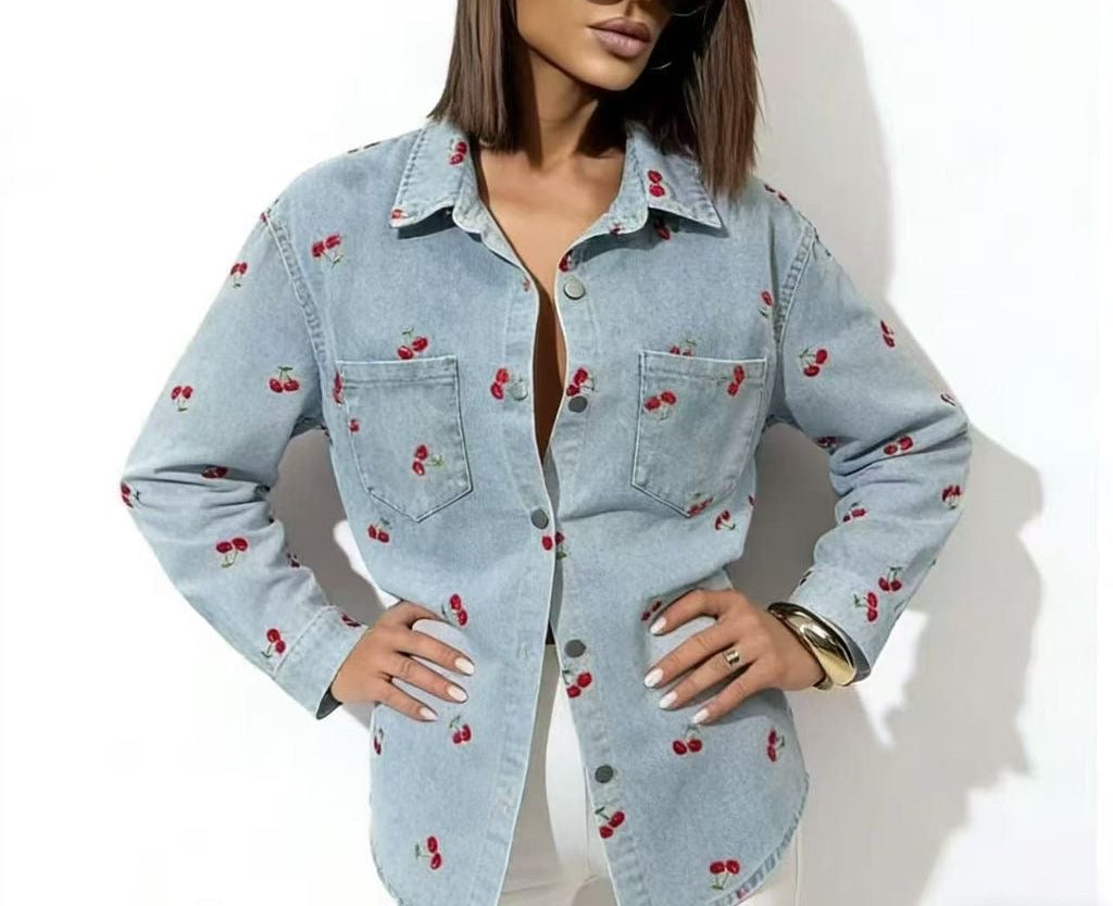 TR0857 Camicia Jeans Cherry